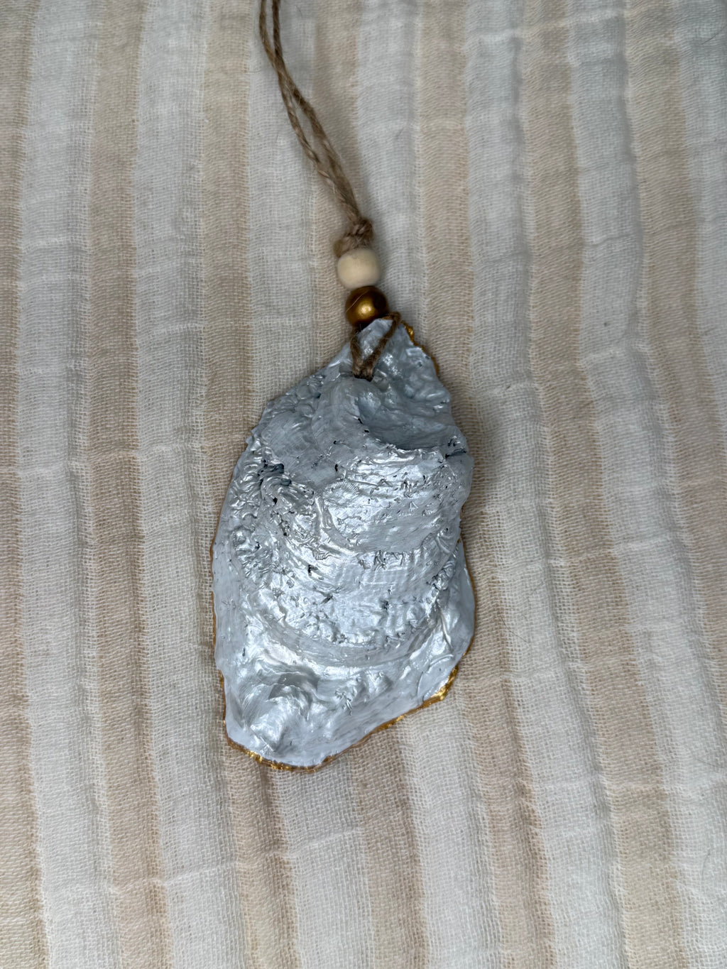 Large (4"+) Oyster Shell Ornament (Cardinal, Pearl Back)