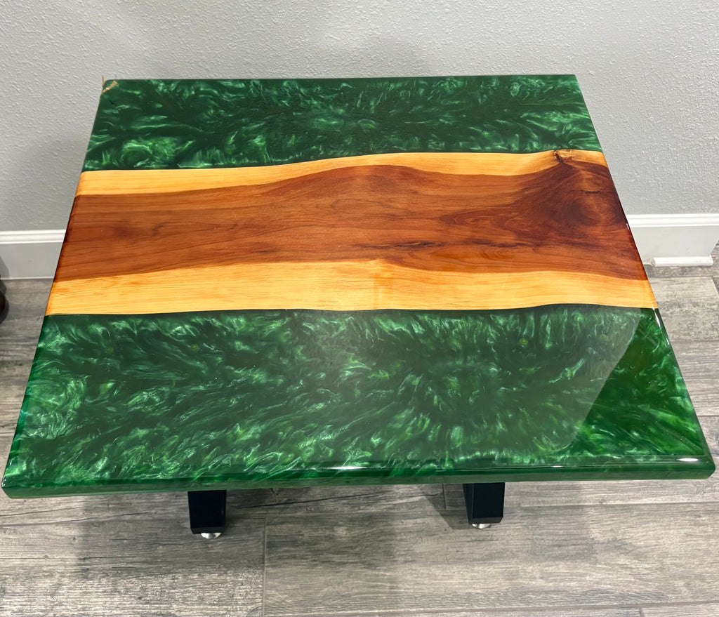 Cedar & Epoxy End Table