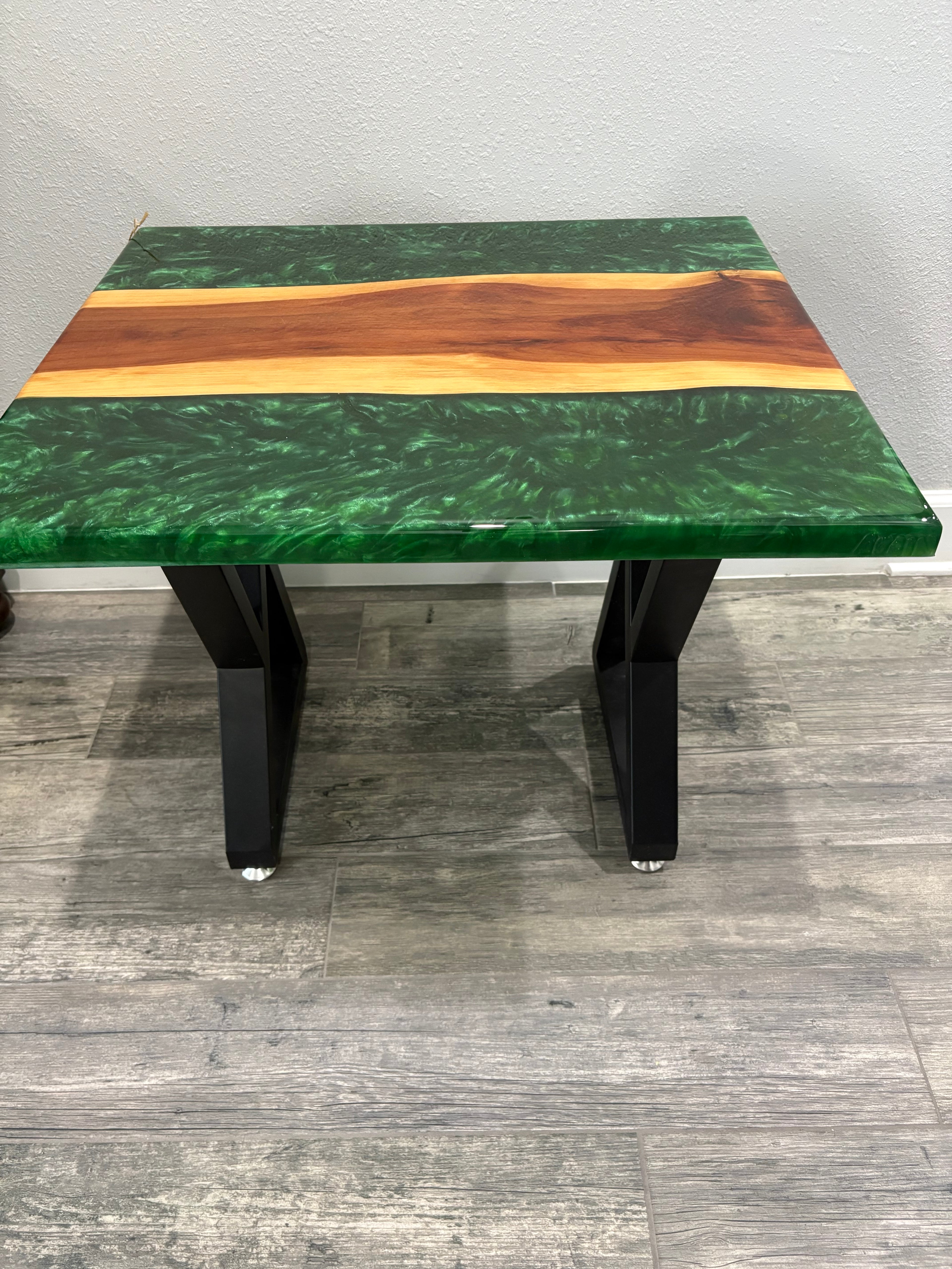 Cedar & Epoxy End Table