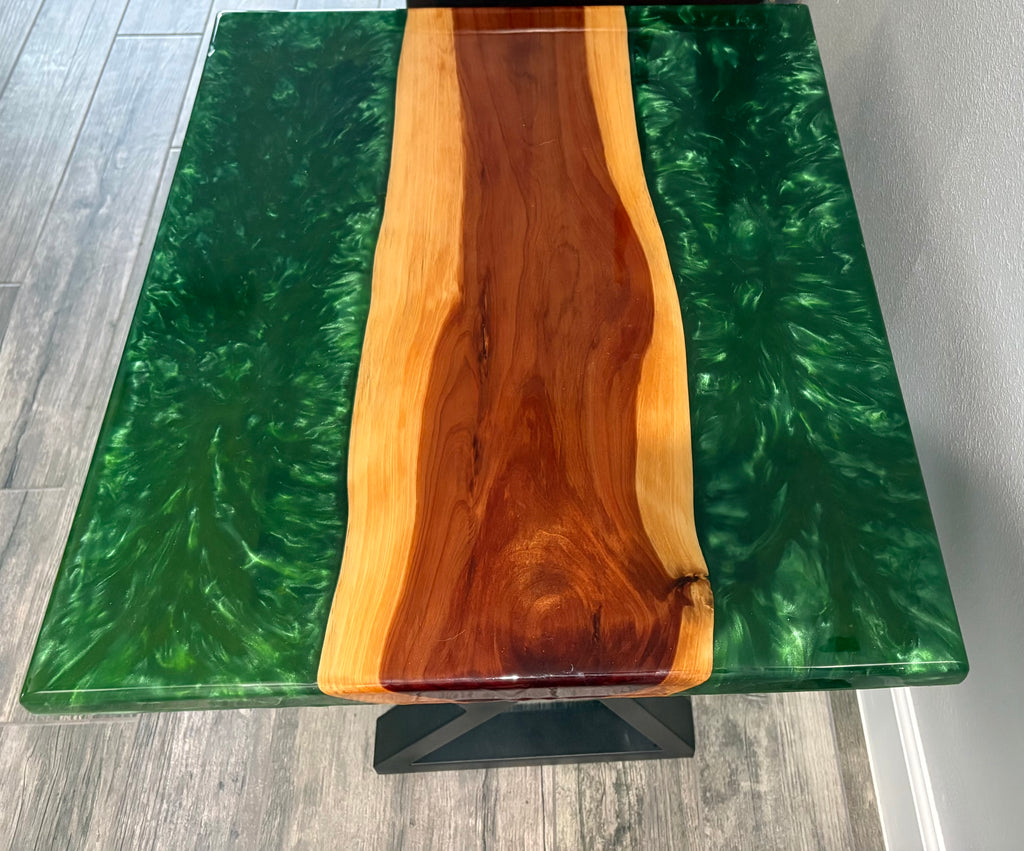 Cedar & Epoxy End Table
