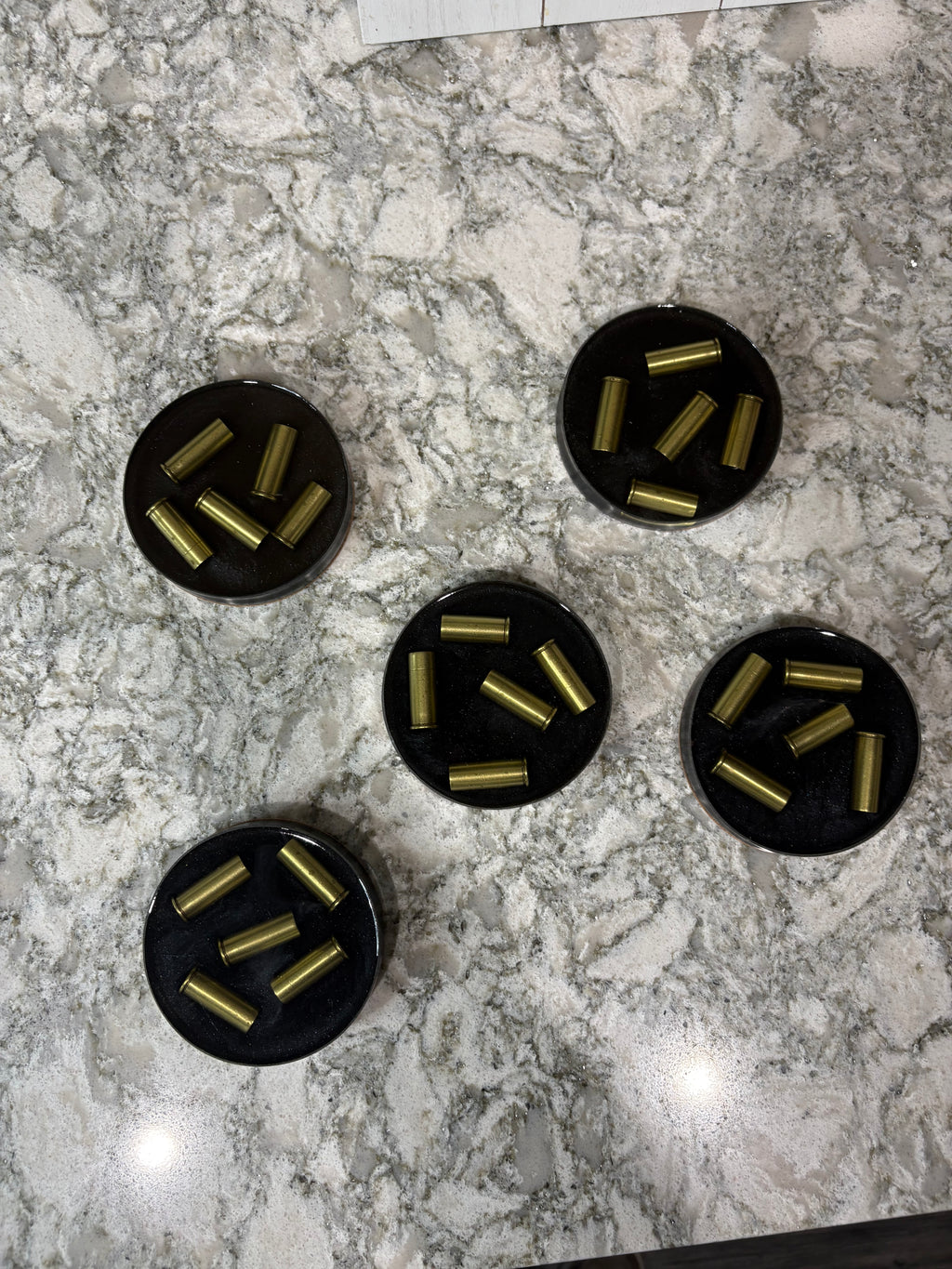 44 Magnum Casing Epoxy Bar Coasters (Set of 5)