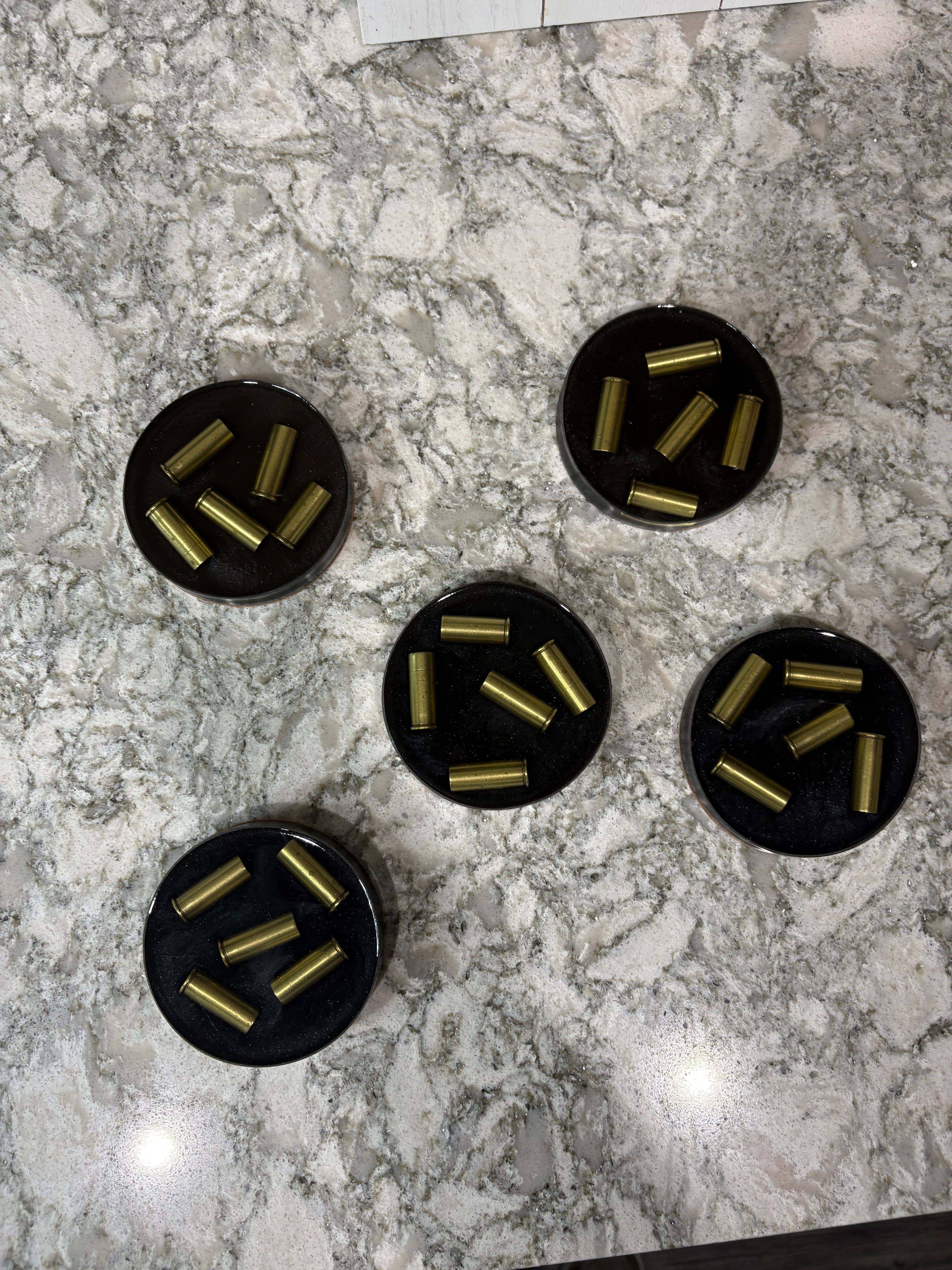 44 Magnum Casing Epoxy Bar Coasters (Set of 5)