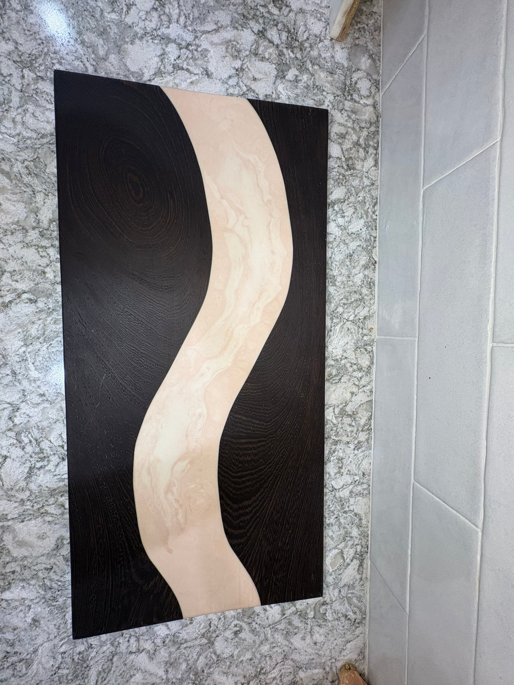 Wenge Wood & Epoxy Cutting Board