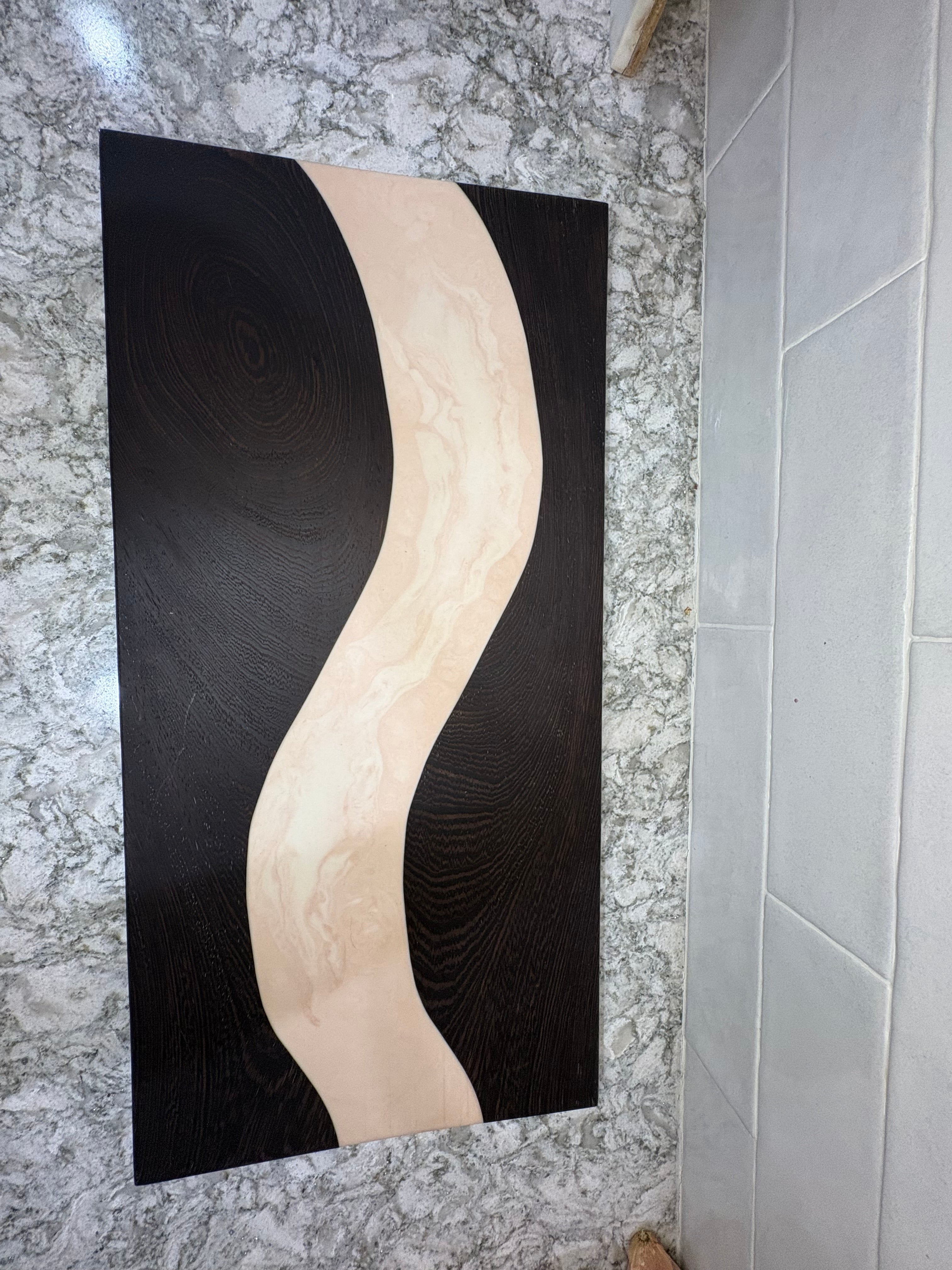 Wenge Wood & Epoxy Cutting Board