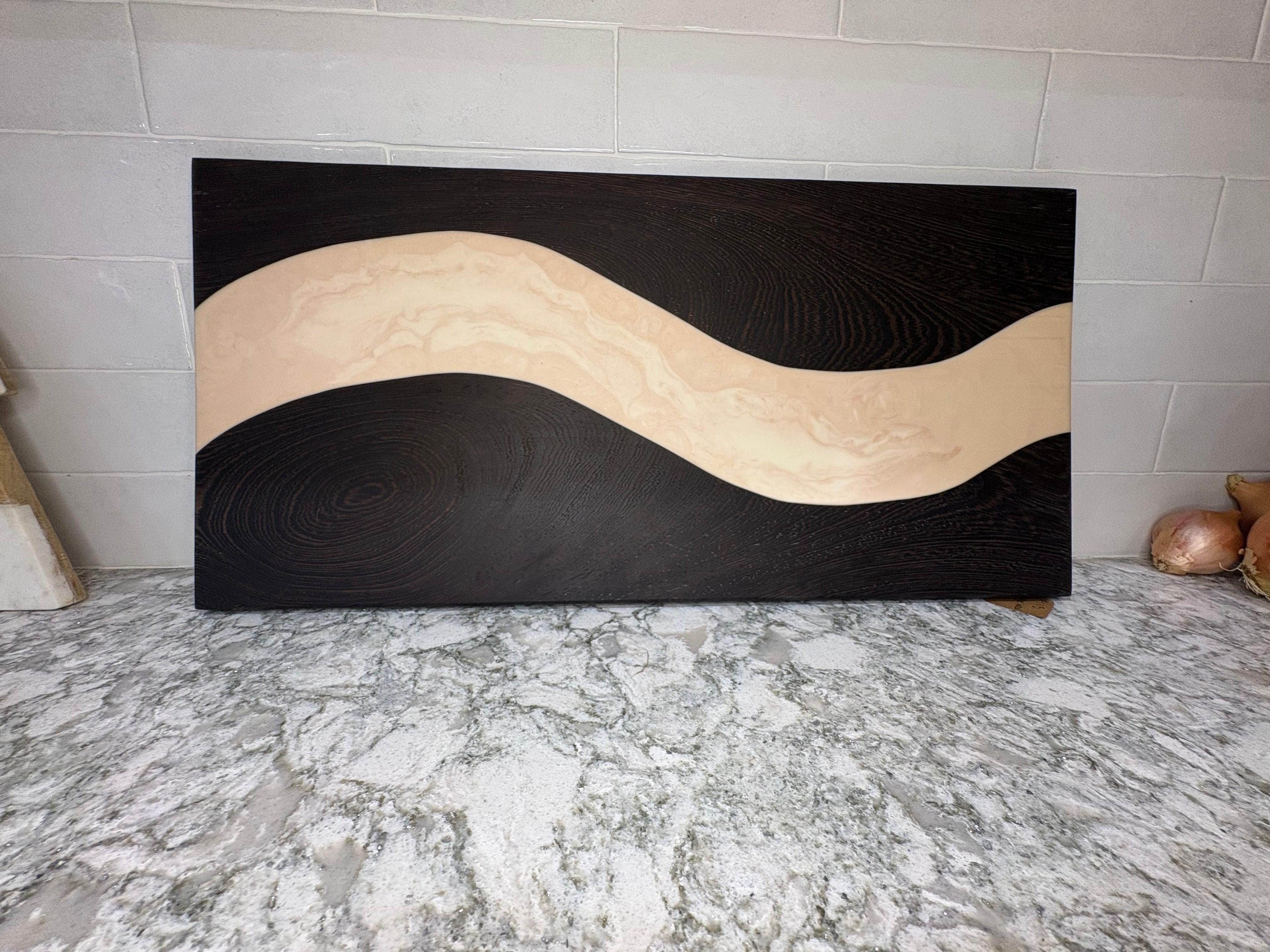 Wenge Wood & Epoxy Cutting Board